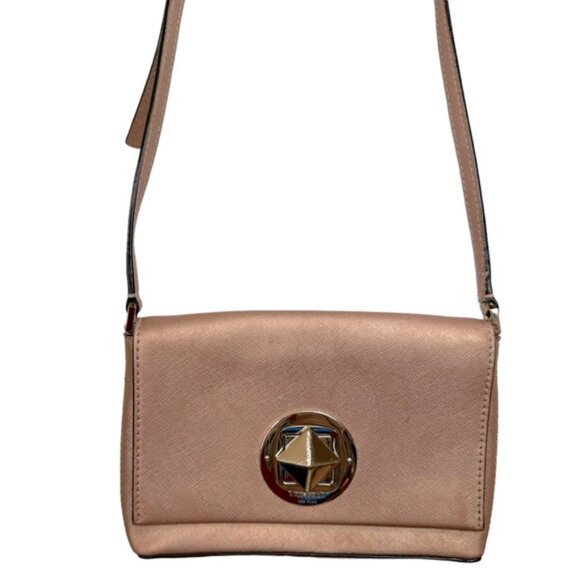 Kate Spade Newbury Lane Sally Crossbody Rose Gold Saffiano Leather Shoulder Bag - Picture 2 of 16